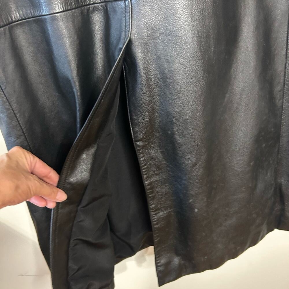 Wilsons Leather men’s Black Leather Trench Coat. 2XL - Picture 5 of 5